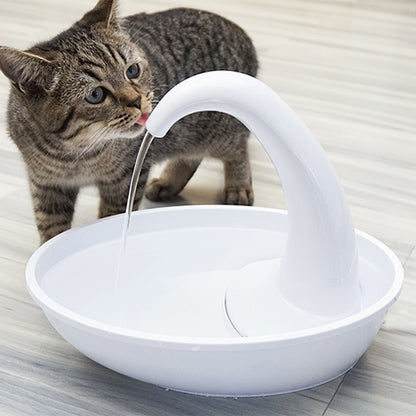 Swan Pet Drinking Fountain — 2.36L Ultra-Quiet USB | Cats & Dogs
