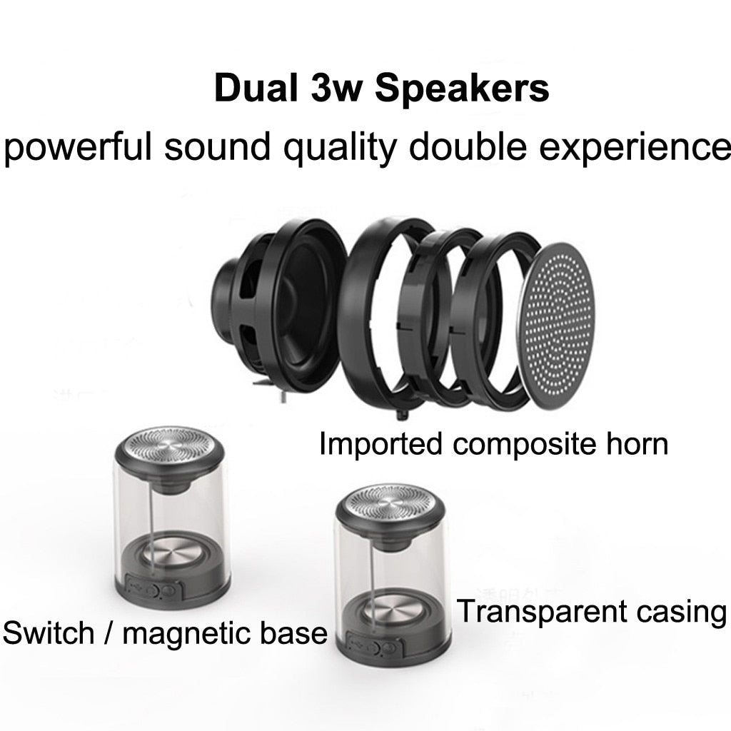Magnetic Transparent Bluetooth Speaker – Crystal Clear Sound