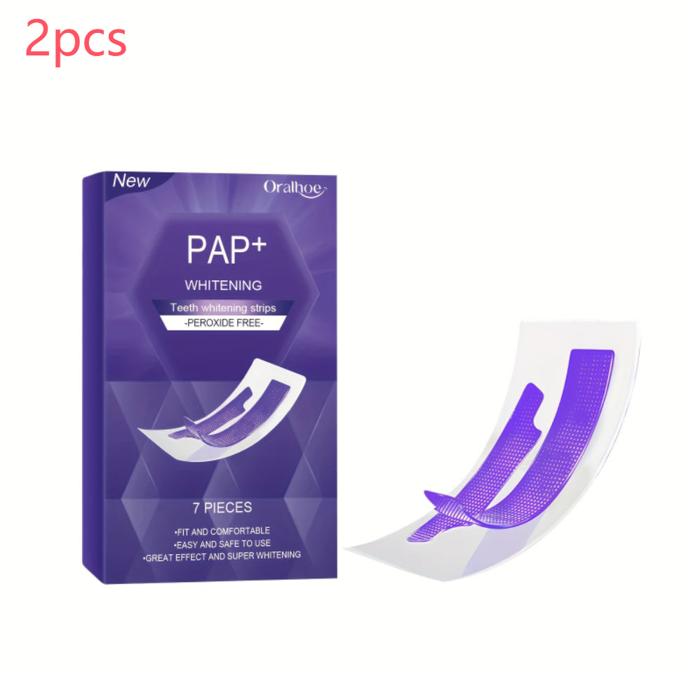 Purple Teeth Whitening Strips — Dry-Application | No Sensitivity Formula