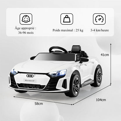 Voiture Electrique 12 V Avec Télécommande 2,4G Véhicules Électriques Démarrage Progressif & Musique Charge 25Kg Pour 37-95 Mois Blanc/Rouge/Noir