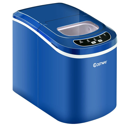 Machine À Glaçons Portable 12KG/24H 9 Glaçons Par 6-13 Min Avec Réservoir 2,2 L Et Bac À Glace De 0,7 Kg Bleu/Vert