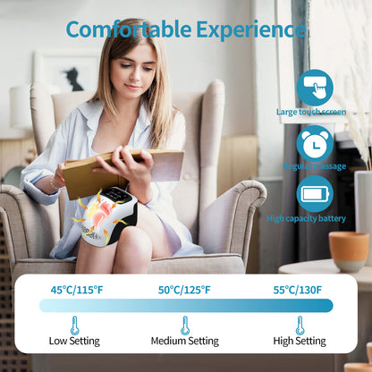 Electric Knee Massager — Infrared Heat, Vibration & Laser Pain Relief | Rechargeable