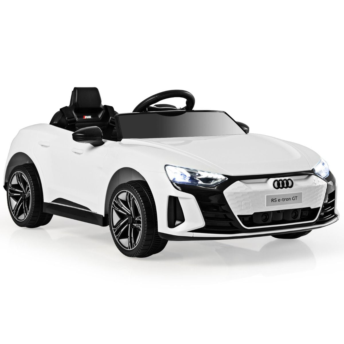 Voiture Electrique 12 V Avec Télécommande 2,4G Véhicules Électriques Démarrage Progressif & Musique Charge 25Kg Pour 37-95 Mois Blanc/Rouge/Noir