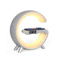 G-Shape LED Lamp with Bluetooth Speaker & Wireless Charger — App Control RGB Light