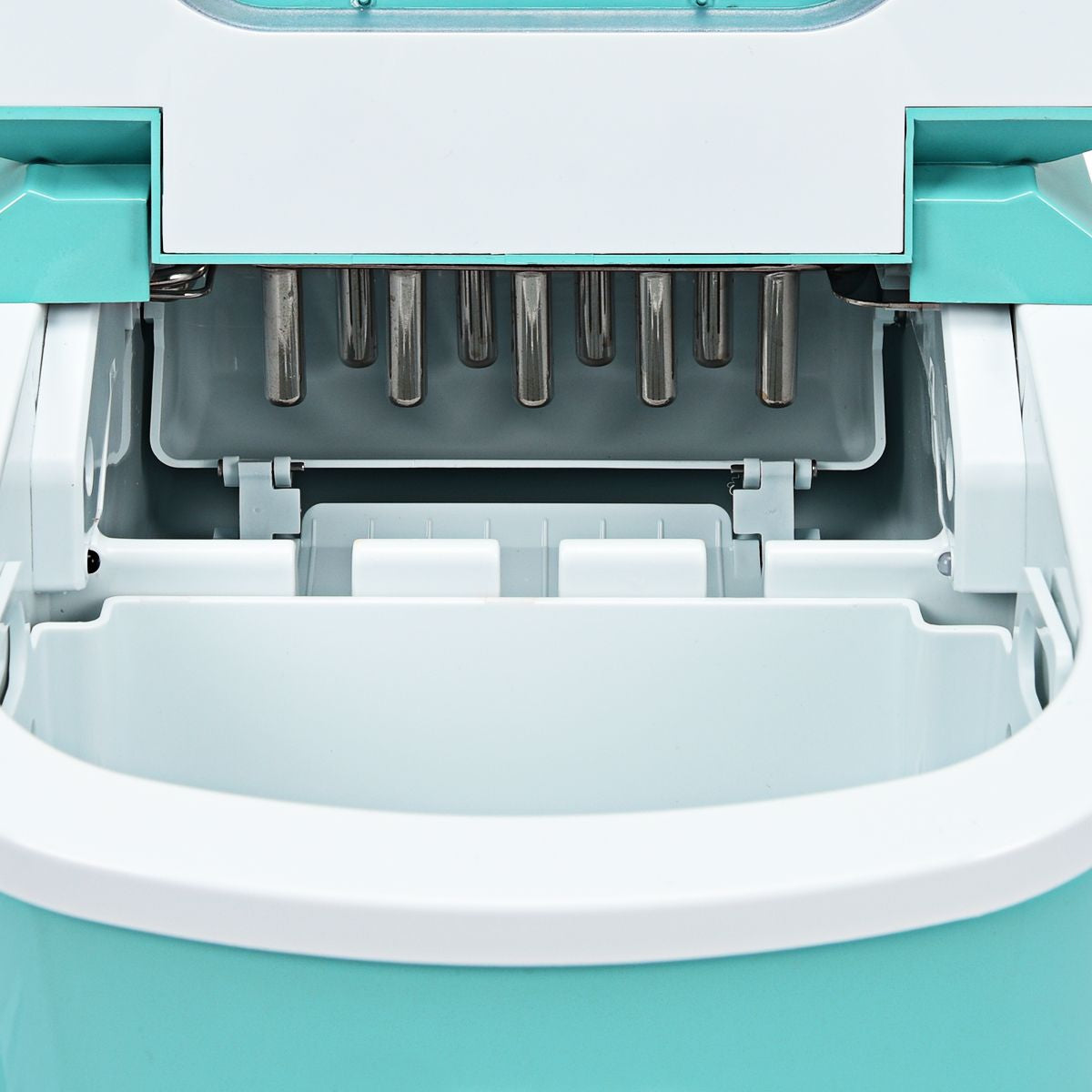 Machine À Glaçons Portable 12KG/24H 9 Glaçons Par 6-13 Min Avec Réservoir 2,2 L Et Bac À Glace De 0,7 Kg Bleu/Vert