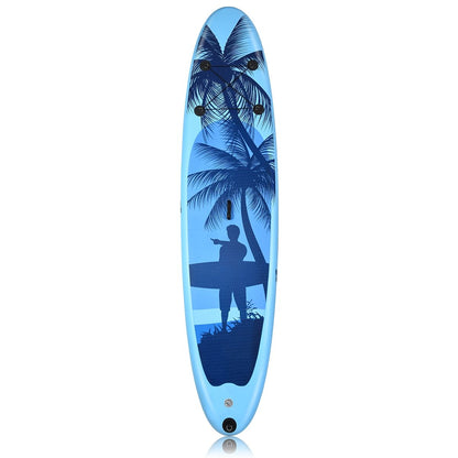 Paddle Stand up Gonflable En PVC Avec Sac De Transport Pagaie Réglable Accessoires 3 Tailles Au Choix Bleu Clair