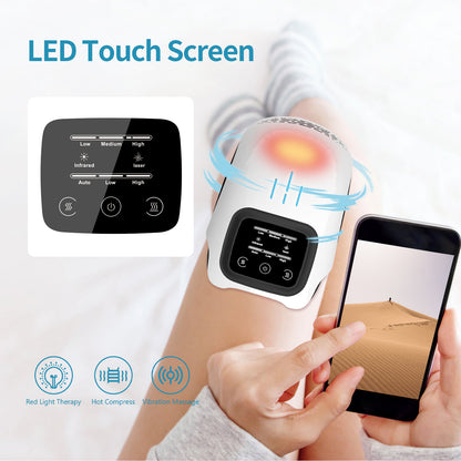 Electric Knee Massager — Infrared Heat, Vibration & Laser Pain Relief | Rechargeable