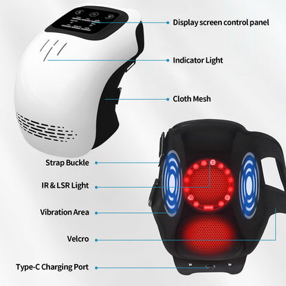 Electric Knee Massager — Infrared Heat, Vibration & Laser Pain Relief | Rechargeable