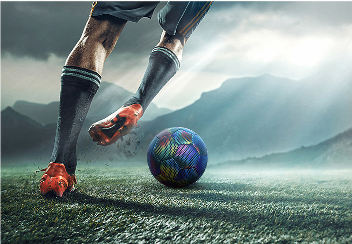 Ballon De Football Réfléchissant Lumineux — Couture Machine | Jour & Nuit