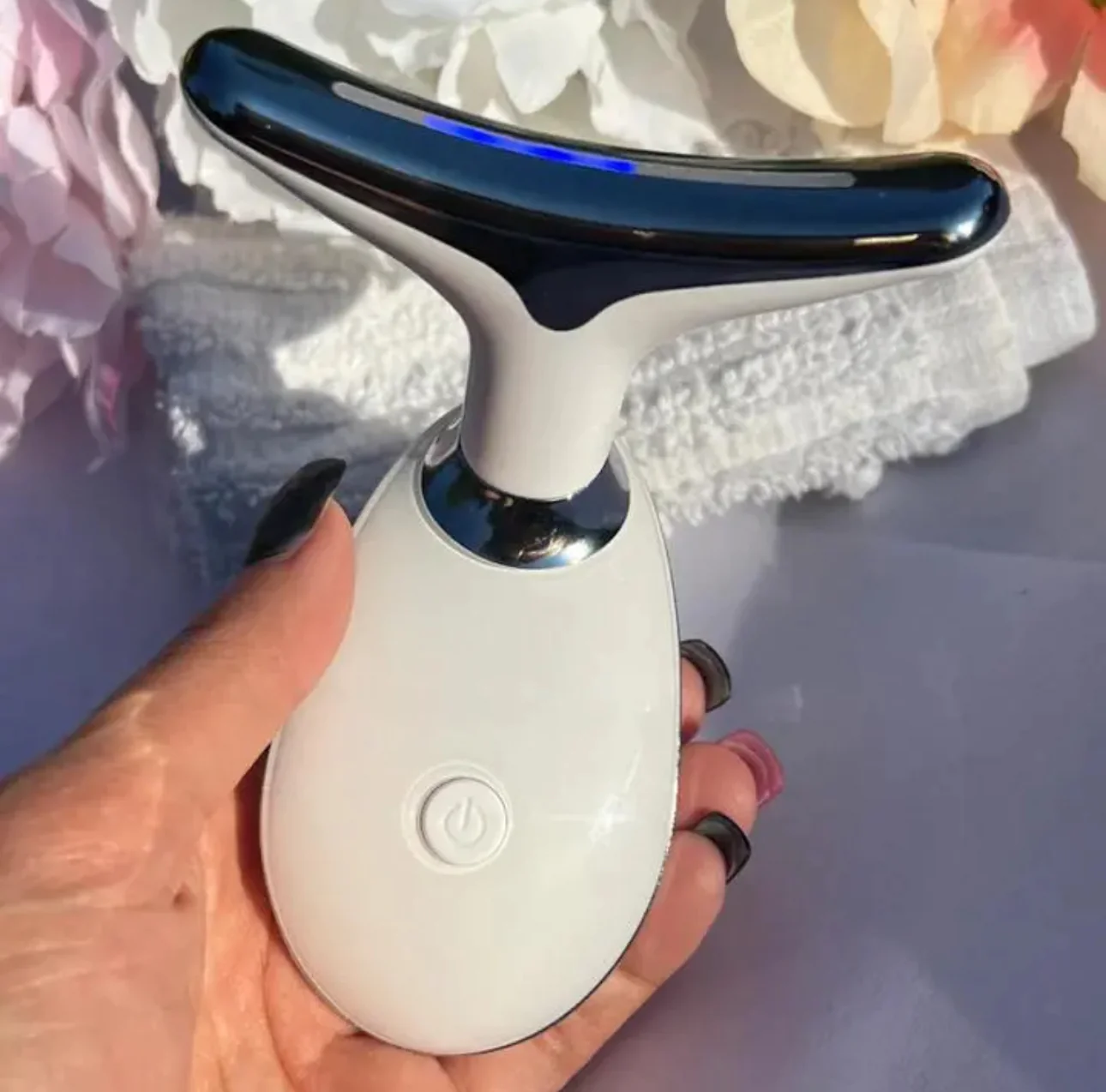 Dispositif Beauté LED Cou & Décolleté — Anti-Rides, Raffermissant | Rechargeable