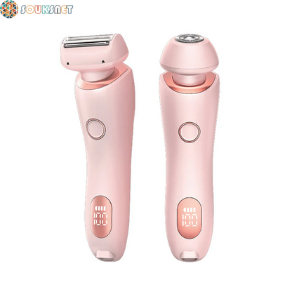 Épilateur & Rasoir 2-en-1 USB Rechargeable — Visage, Corps & Maillot | Sans Douleur