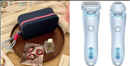 Épilateur & Rasoir 2-en-1 USB Rechargeable — Visage, Corps & Maillot | Sans Douleur