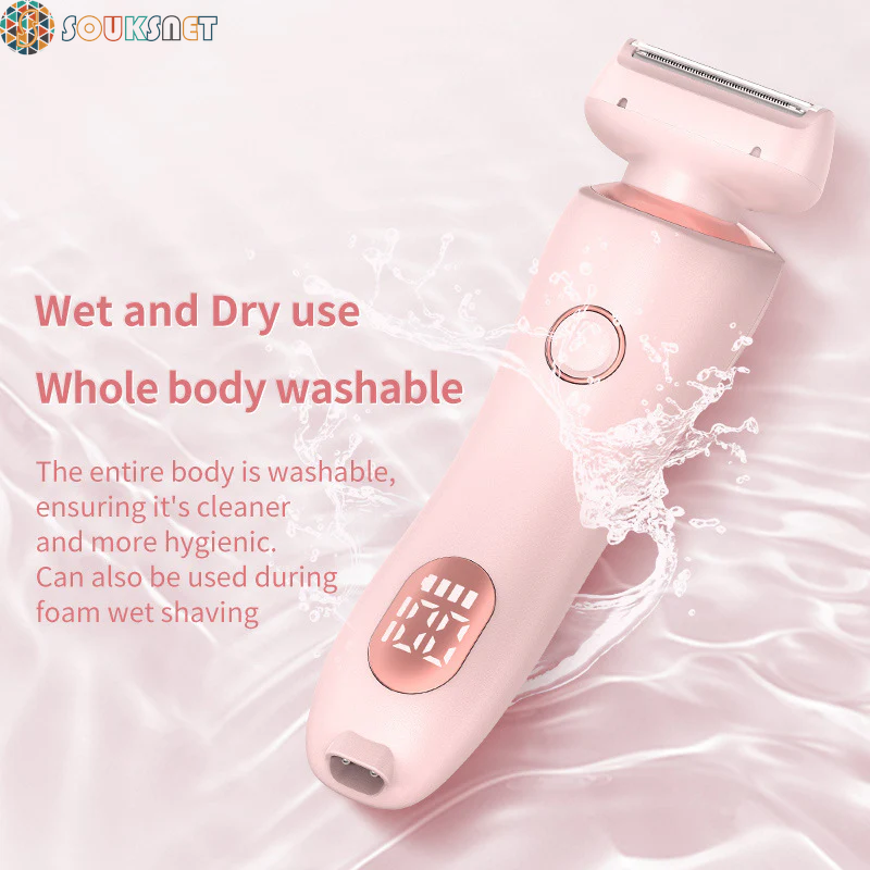 Épilateur & Rasoir 2-en-1 USB Rechargeable — Visage, Corps & Maillot | Sans Douleur