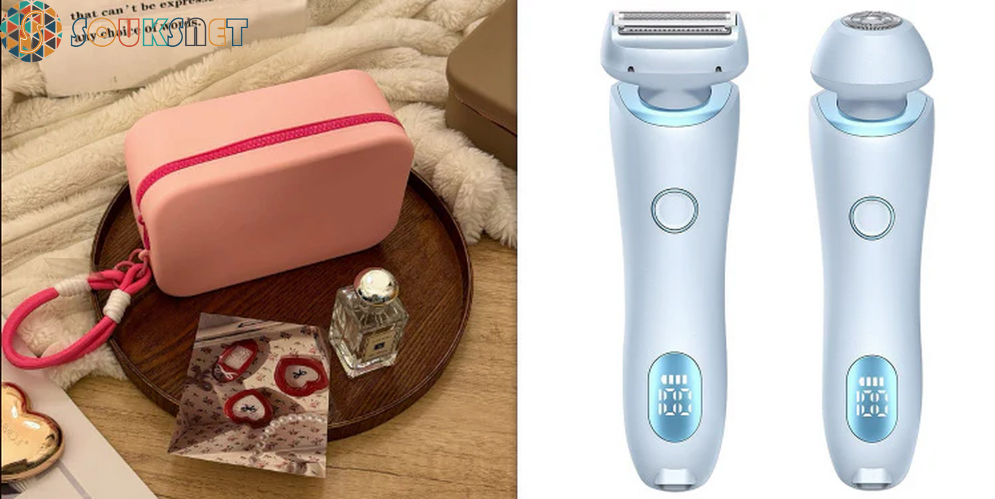 Épilateur & Rasoir 2-en-1 USB Rechargeable — Visage, Corps & Maillot | Sans Douleur