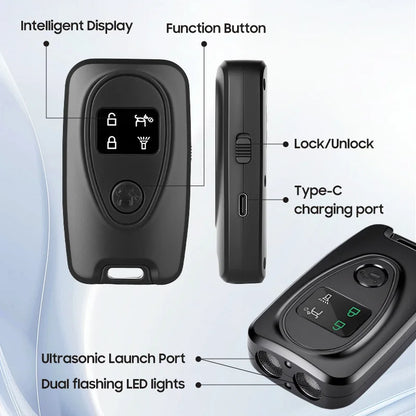Ultrasonic Dog Repeller & Bark Deterrent — Handheld LED Training Device for All Breeds