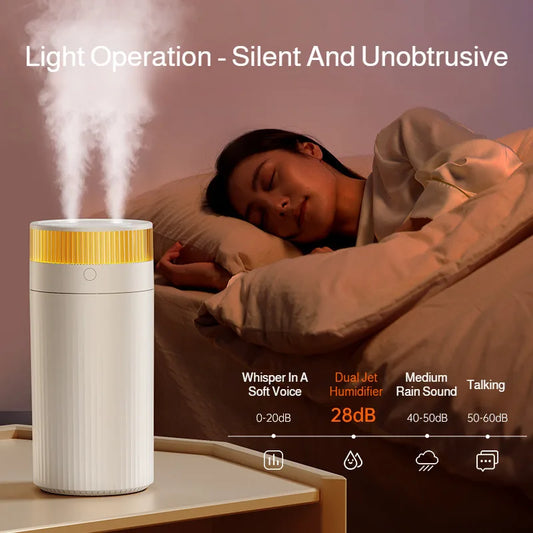Dormitory home humidifier dual spray fog desktop humidifier humidification air conditioner