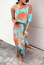 Women's One Sleeve Floral Evening Dress – Wedding Guest
