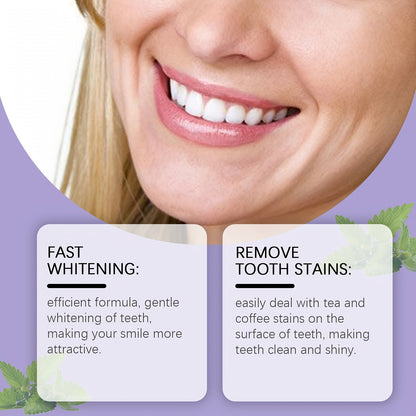 Purple Teeth Whitening Strips — Dry-Application | No Sensitivity Formula