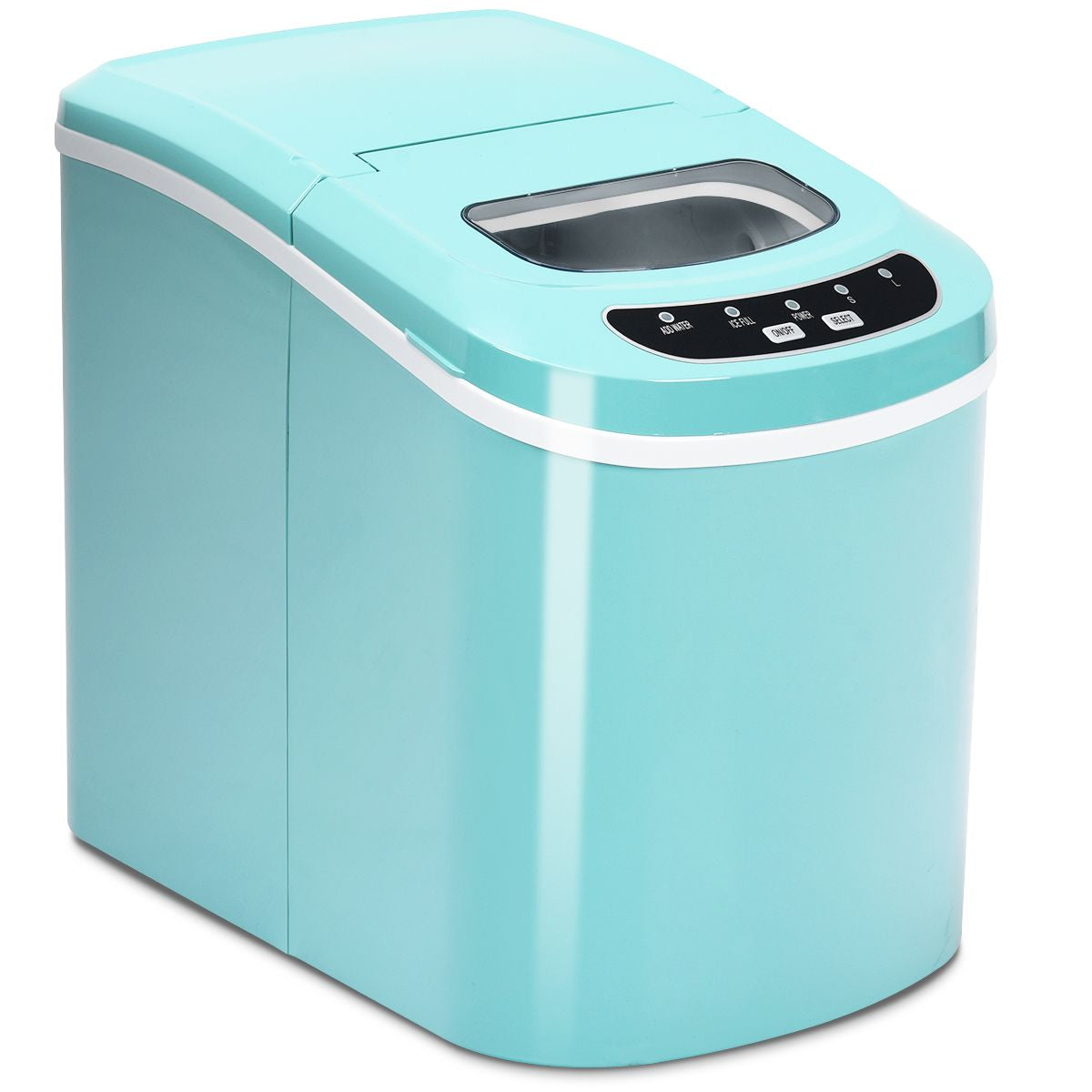 Machine À Glaçons Portable 12KG/24H 9 Glaçons Par 6-13 Min Avec Réservoir 2,2 L Et Bac À Glace De 0,7 Kg Bleu/Vert