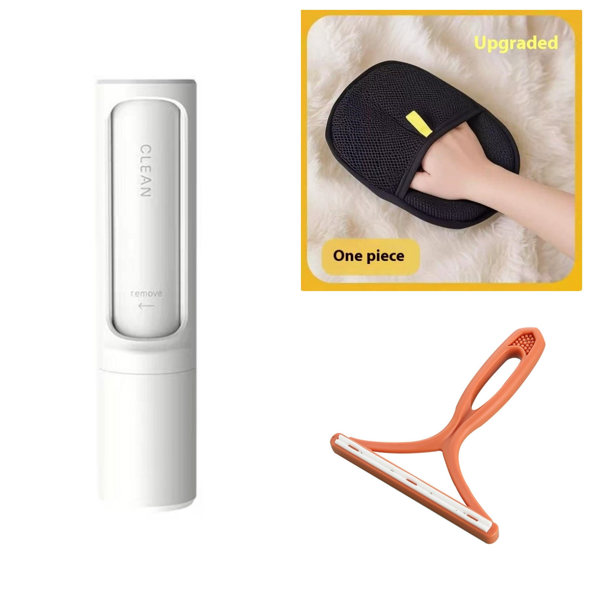 Reusable Pet Hair Remover Brush — Self-Cleaning Lint Roller for Cat & Dog Fur