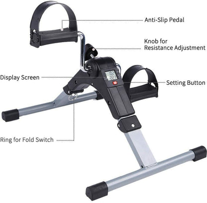Mini Heimtrainer Pedaltrainer Arm Und Beintrainer Fitness Bike Trimmrad LCD