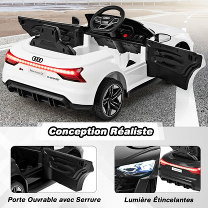 Voiture Electrique 12 V Avec Télécommande 2,4G Véhicules Électriques Démarrage Progressif & Musique Charge 25Kg Pour 37-95 Mois Blanc/Rouge/Noir