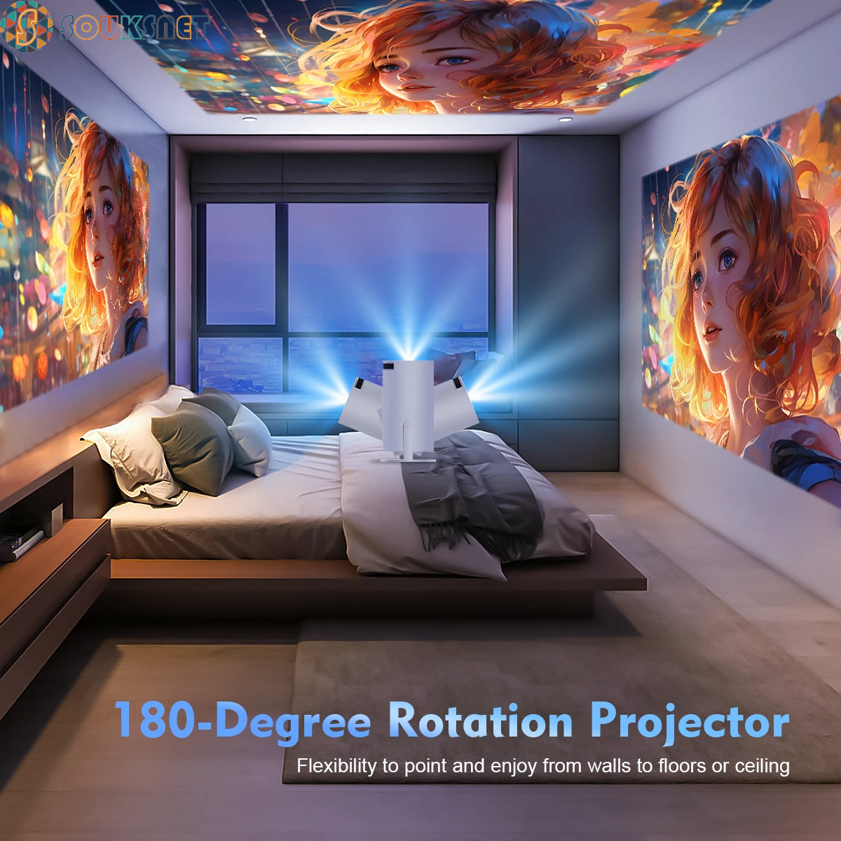 Magcubic Projector HY300 Pro 8K Android 14 Dual Wifi6 290ANSI Allwinner H726 BT5.4 1080P 1280*720P Home Cinema Outdoor Projetor