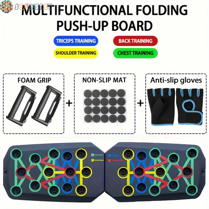 Push-Up Board Set Portable Multifunctional Push-Up Bar Foldable Fitness Equipment for Chest Abdomen Arms/Back Training