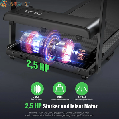Treadmill Walking Pad for Home 3In1 Folding under Desk Treadmill 2.5HP Smart Walking Treadmill with APP & LED Display