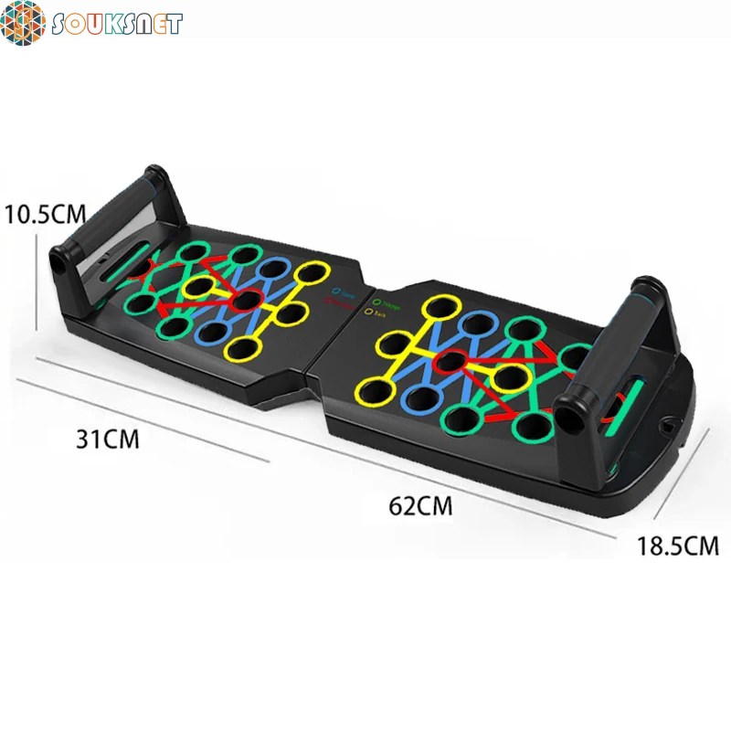 Push-Up Board Set Portable Multifunctional Push-Up Bar Foldable Fitness Equipment for Chest Abdomen Arms/Back Training