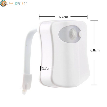 Motion Sensor Light Wireless LED Night Light RGB 8Colors Lamp Toilet Bathroom Atmosphere Light Colorful Sensor LED Night Lights