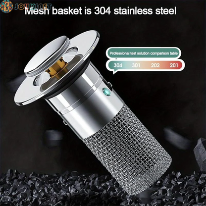 2PC Bathroom Sink Stopper,Bathroom Sink Drain Strainer , Pop up Stainless Steel Floor Drain Filter with Basket Hair Catcher, Quickly Drain Water