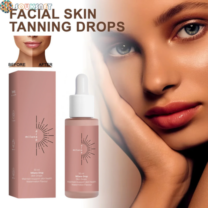 Tanning Face Serum Face Body Tanning Bed Outdoor Fine Line Repair Skin Serum Dark Bronzer Self Tanning Serum Drops