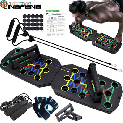 Push-Up Board Set Portable Multifunctional Push-Up Bar Foldable Fitness Equipment for Chest Abdomen Arms/Back Training