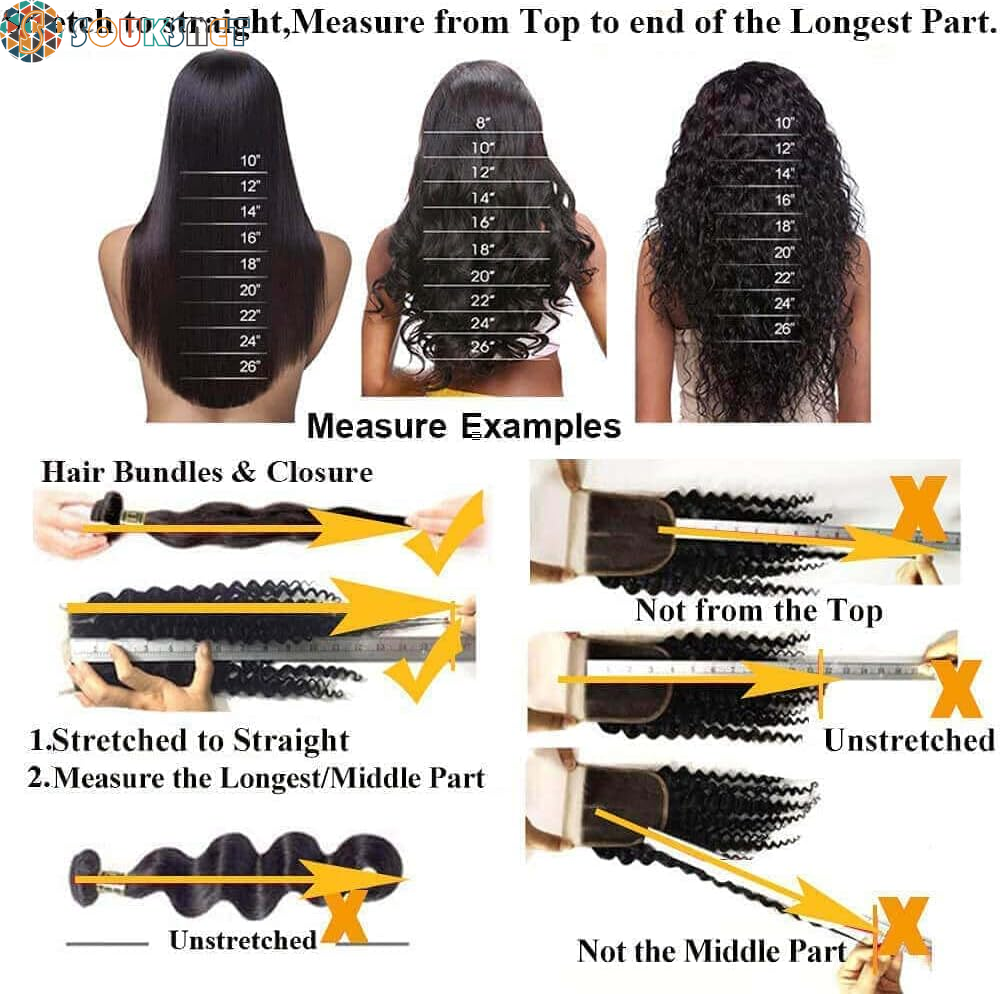 Bresilian Weaving in Lots Human Hair Virgin Closure Weaving Smooth Extensiones De Cabello Hair Extensions 100% Natural Human Hair Straight Hair Strands Natural Black (16 Inch/40 Cm, 4X4 Lace Closure)
